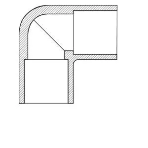 1.5" PVC Elbow SLIP x SLIP, 90 degree