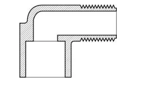 1.5" PVC Street Elbow SLIP x MPT