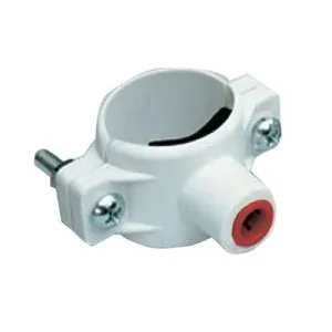 1.5" Saddle Drain x 1/4" Quick Connect RO Tubing Drain Connector (WHITE) Mur-Lok