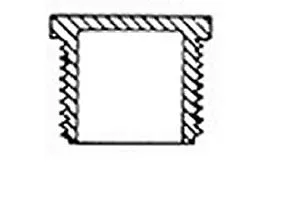 1" PVC Plug, Threaded