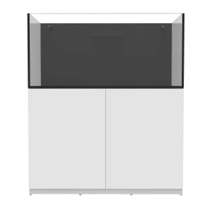 108 Gallon External Overflow Rimless Tank w/ White Stand - Fiji Cube