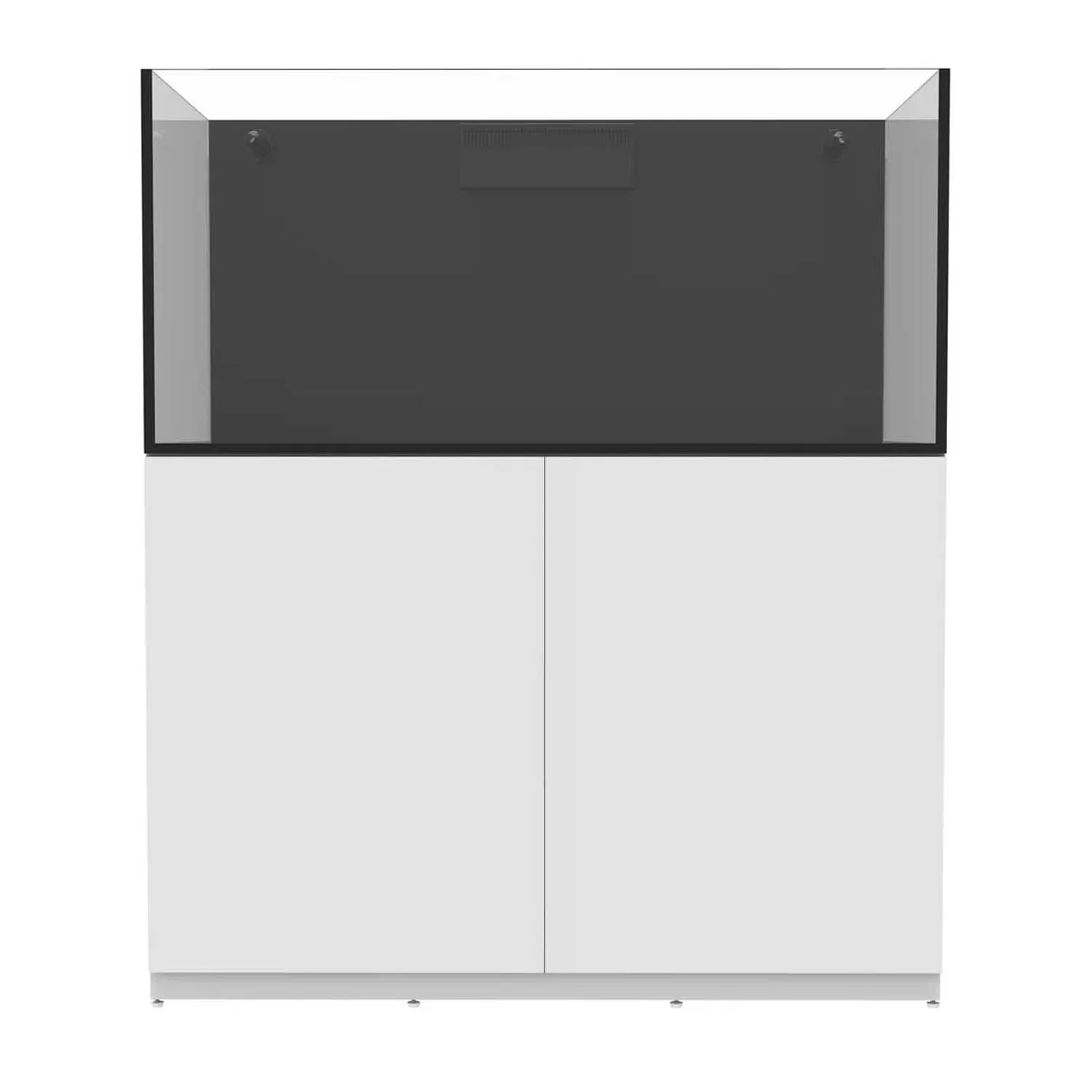 108 Gallon External Overflow Rimless Tank w/ White Stand - Fiji Cube