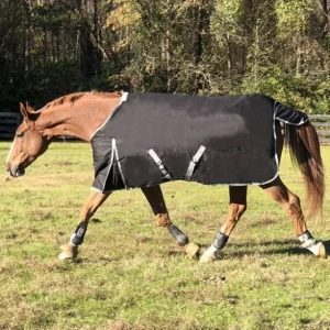 1200D Waterproof Turnout Sheets 48in Navy/Silver