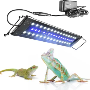 12W 10.0 UVB LED Reptile Light with Dimming 18/24 inch UVB LED Light Bulb for Reptile