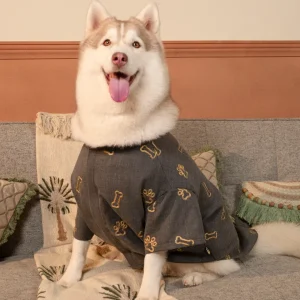 15 Furries Desi Denim Kurta for Dogs (Grey)