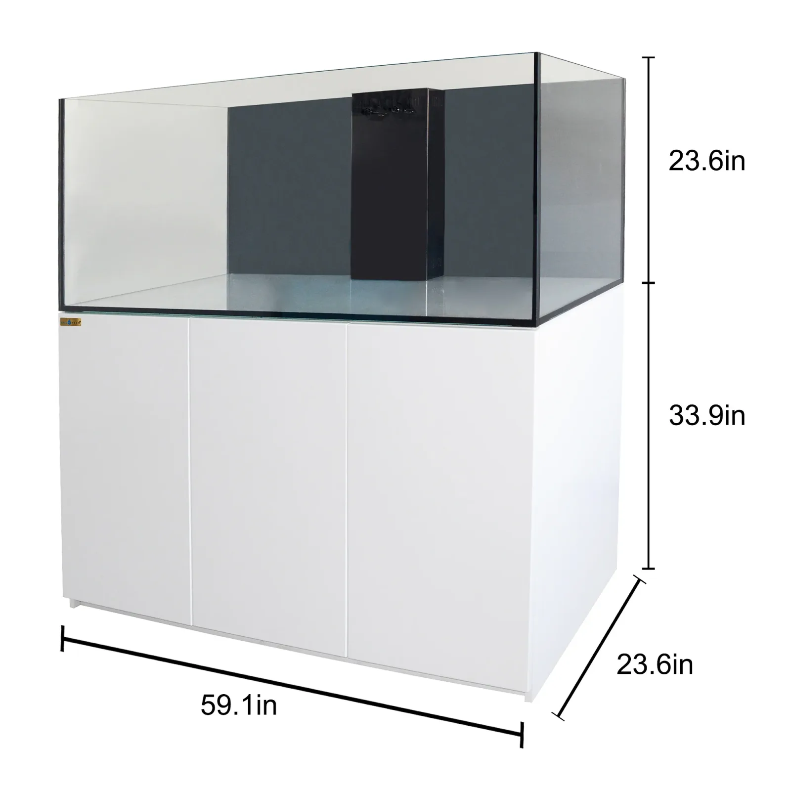 185 Gallon Coral Reef Aquarium Ultra Clear Glass Tank & Built in Sump All White - Image 2