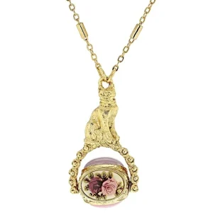 1928 Jewelry Cat Spinner Necklace