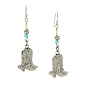 1928 Jewelry Faux Turquoise Accent Western Boots D