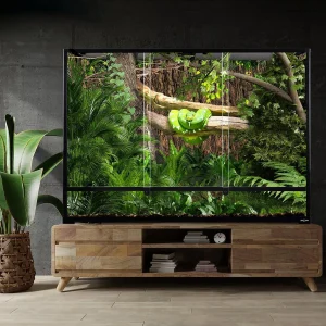 2026 New 135 Gallon 2 in 1 Large Vertical Reptile Terrarium 48" x 18" x 36" Rainforest Reptile Paludarium