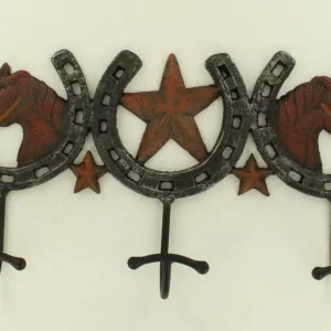 3 Horse Shoe Hooks Wall Decor