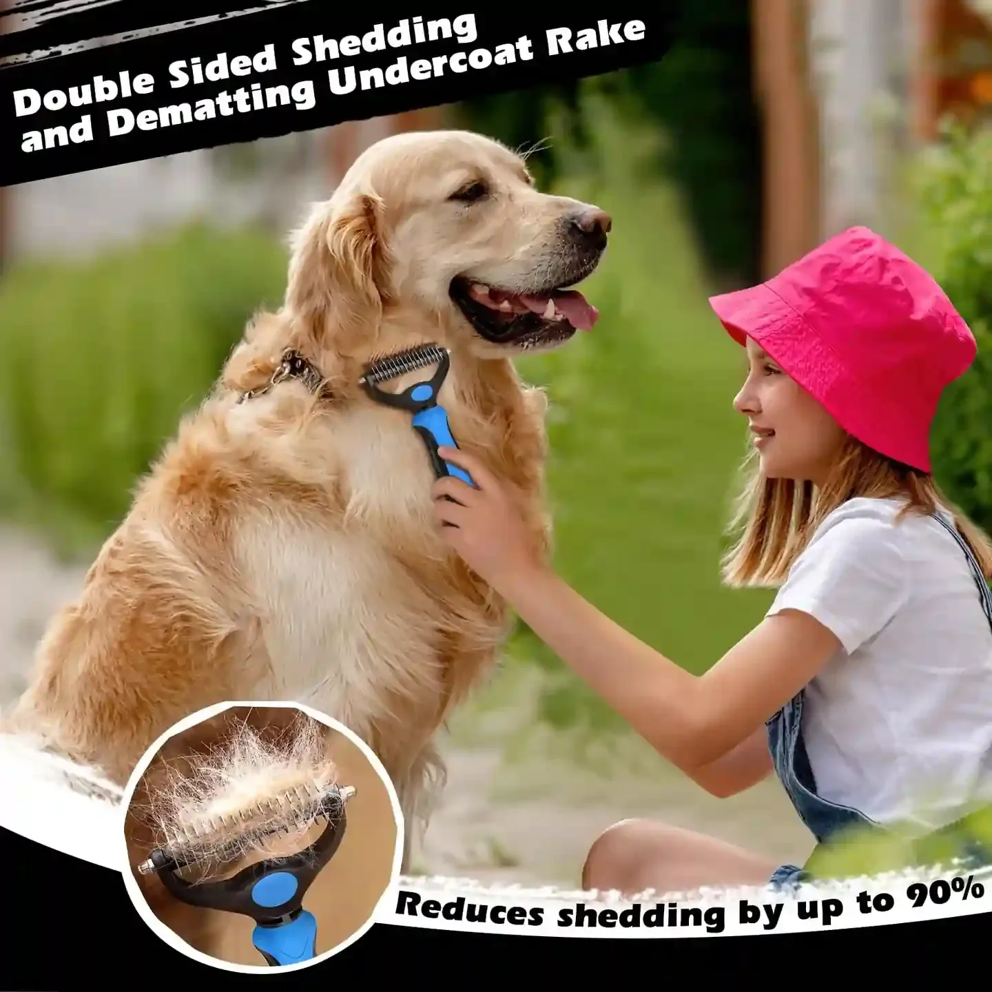 3-in-1 Dog Grooming Set | Slicker Brush, Dematting Rake & Flea Comb - Image 2