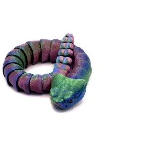 3D Printed Multi-Color Rattle Snake - Small