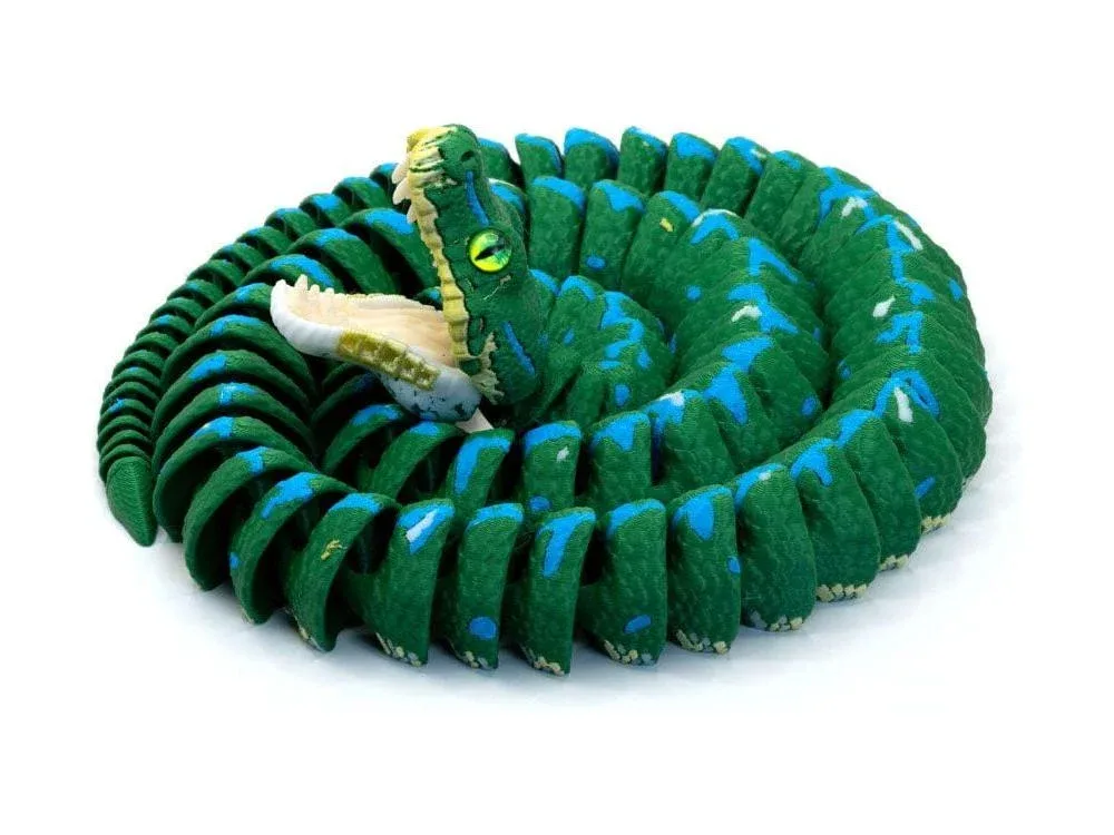 3D Printed Realistic Green Tree Python - Large