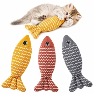 3PCS Catnip Fish Toy Set