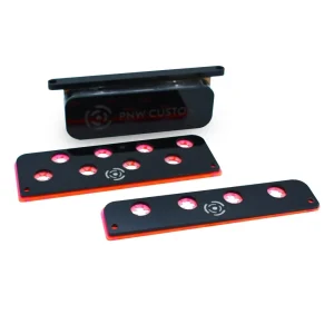 4 & 8 Hole Small Slimline Frag Rack (1/2" Glass) Pink w/Frag Lock - PNW Customs