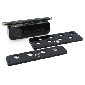 4 & 8 Hole Small Slimline Frag Rack (3/4" Glass) Black w/Frag Lock - PNW Customs
