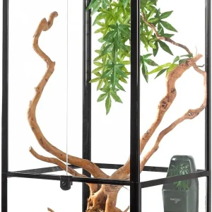48 Gallon 18" x 18"x 36" Vertical Reptile Terrarium , Front Opening Glass Reptile Cage for Chameleon Iguana RK454590