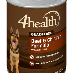 4health Grain Free Beef & Chicken Canned Dog Food, 13.2 oz.