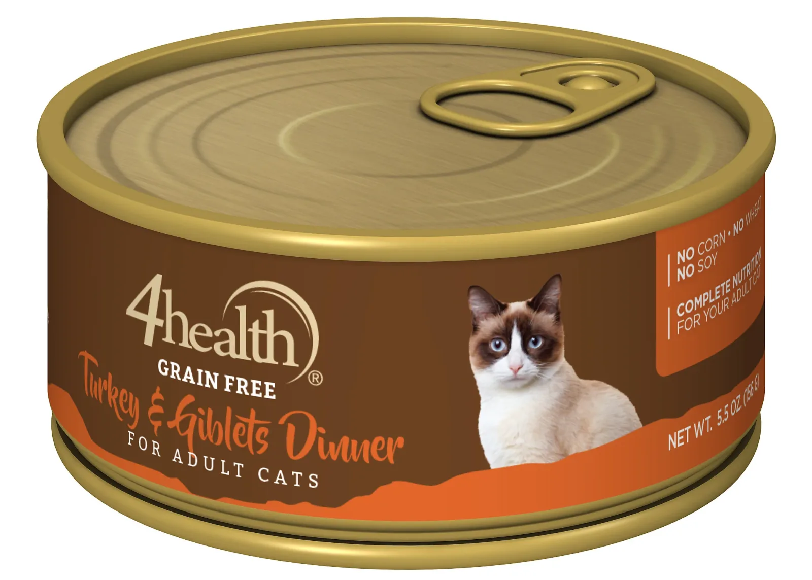 4health Grain Free Turkey & Giblet Dinner Wet Cat Food 5.5 oz. Can - Image 2