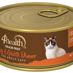 4health Grain Free Turkey & Giblet Dinner Wet Cat Food 5.5 oz. Can