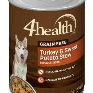 4health Grain Free Turkey & Sweet Potato Stew in Gravy Canned Dog Food, 13.2 oz.