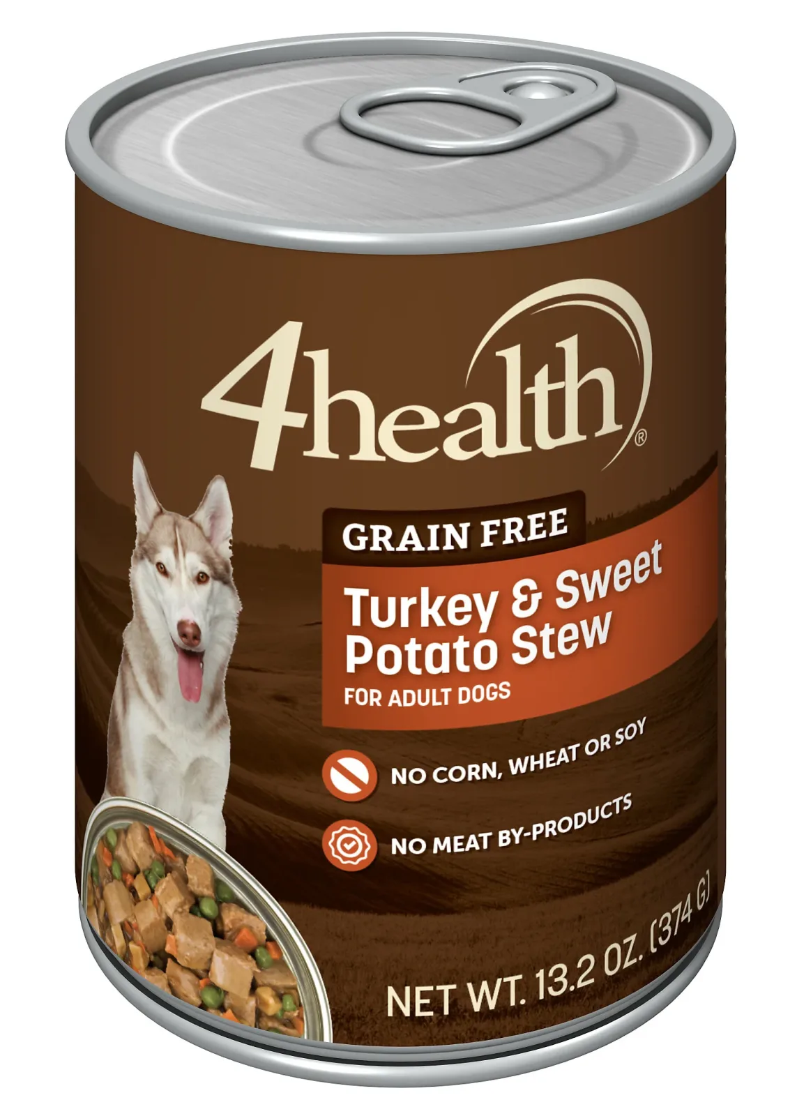4health Grain Free Turkey & Sweet Potato Stew in Gravy Canned Dog Food, 13.2 oz. - Image 2