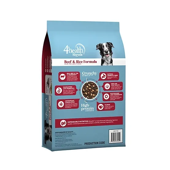 4health Shreds Adult Beef and Rice Formula Dry Dog Food 5lbs - Image 2