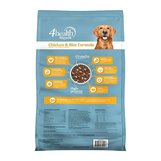 4health Shreds Adult Chicken and Rice Formula Dry Dog Food, 35lb - Image 2