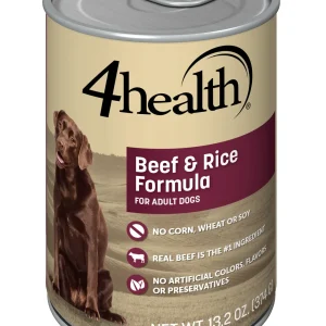 4health with Wholesome Grains Beef and Rice Wet Dog Food, 13.2 oz.