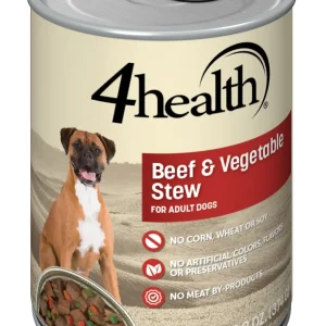4health with Wholesome Grains Beef & Vegetable Stew Canned Dog Food, 13.2 oz.