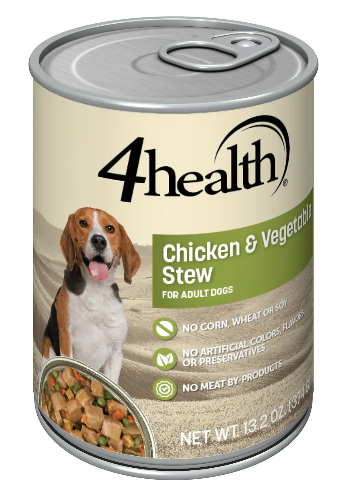 4health with Wholesome Grains Chicken & Vegetable Stew Canned Dog Food, 13.2 oz. - Image 2