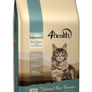 4health with Wholesome Grains Salmon & Rice Formula Dry Cat Food, 9822