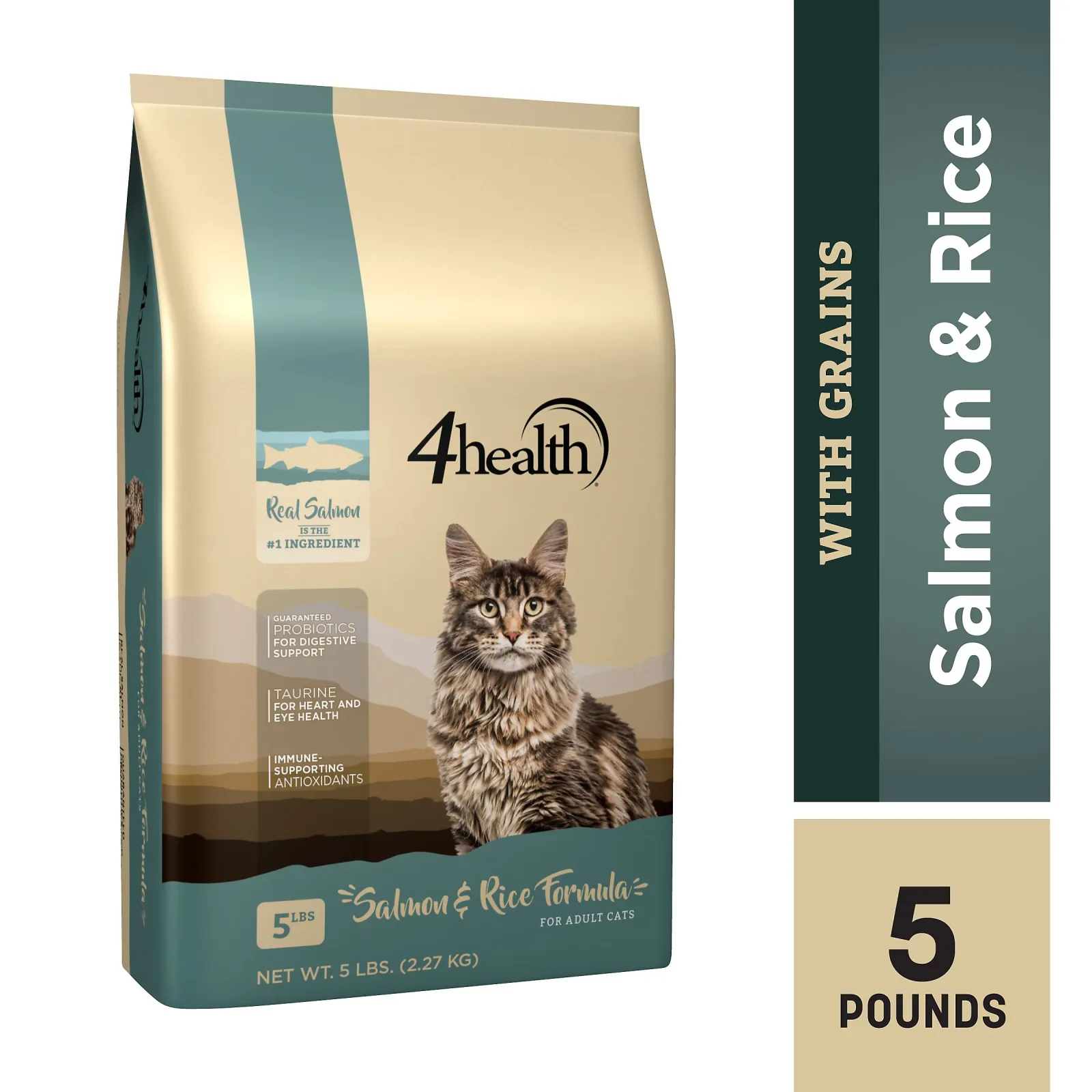 4health with Wholesome Grains Salmon & Rice Formula Dry Cat Food, 9822 - Image 2