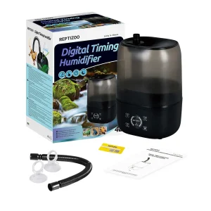 4L Reptile Fogger Mister for Reptile Terrariums， Humidifier Digital Tank Timing Terrarium Humidifier Smart Touch Screen Mister TF03