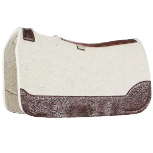 5 Star Equine Products Supplies Inc. 3/4in Barrel Racer Brown Cowboy Tool Natural Felt Saddle Pad