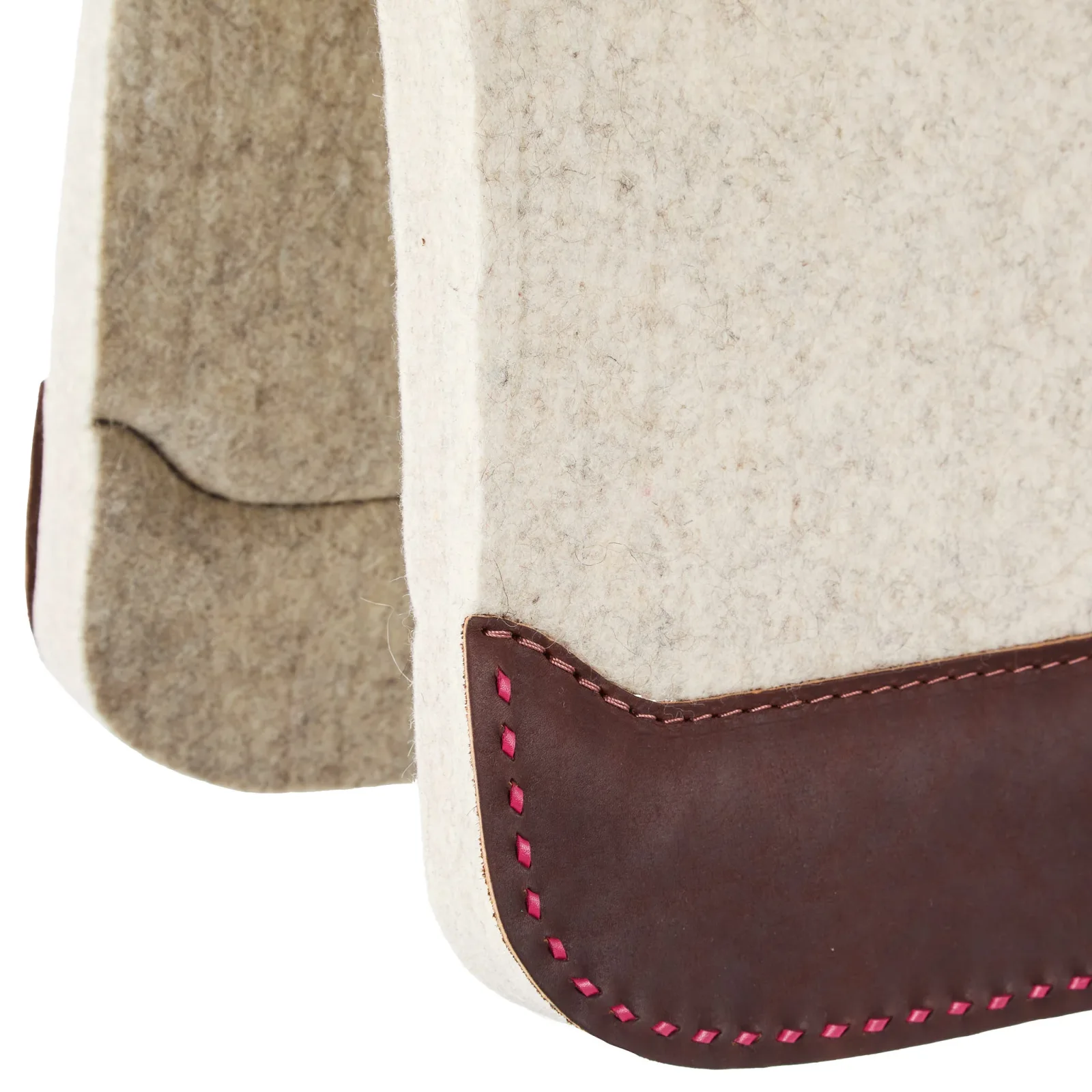 5 Star Equine Products Supplies Inc. All Around Hot Pink Buckstitch 1in Felt Saddle Pad - Image 2