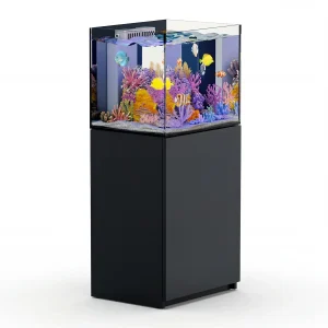 50 Gallon Coral Reef Aquarium Ultra Clear Glass Tank & Built in Sump All Black