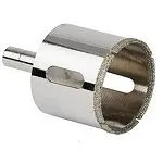 50mm, 1 7/8" Diamond Coated Glass Drill Bit / Hole Saw for 1" sch. 80 Bulkheads