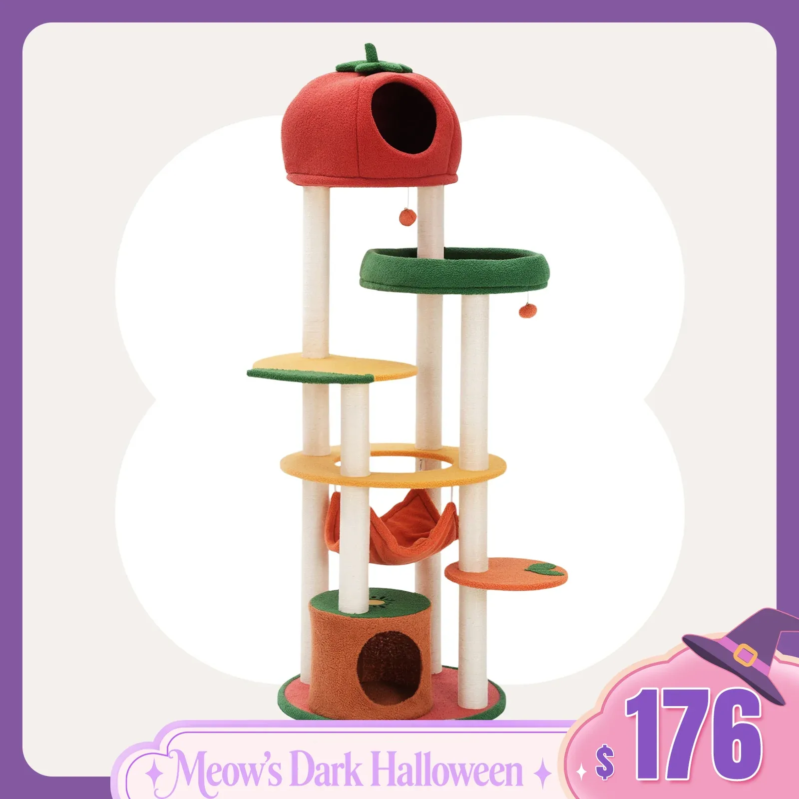 71" Fruit World Multi-Cat Tree
