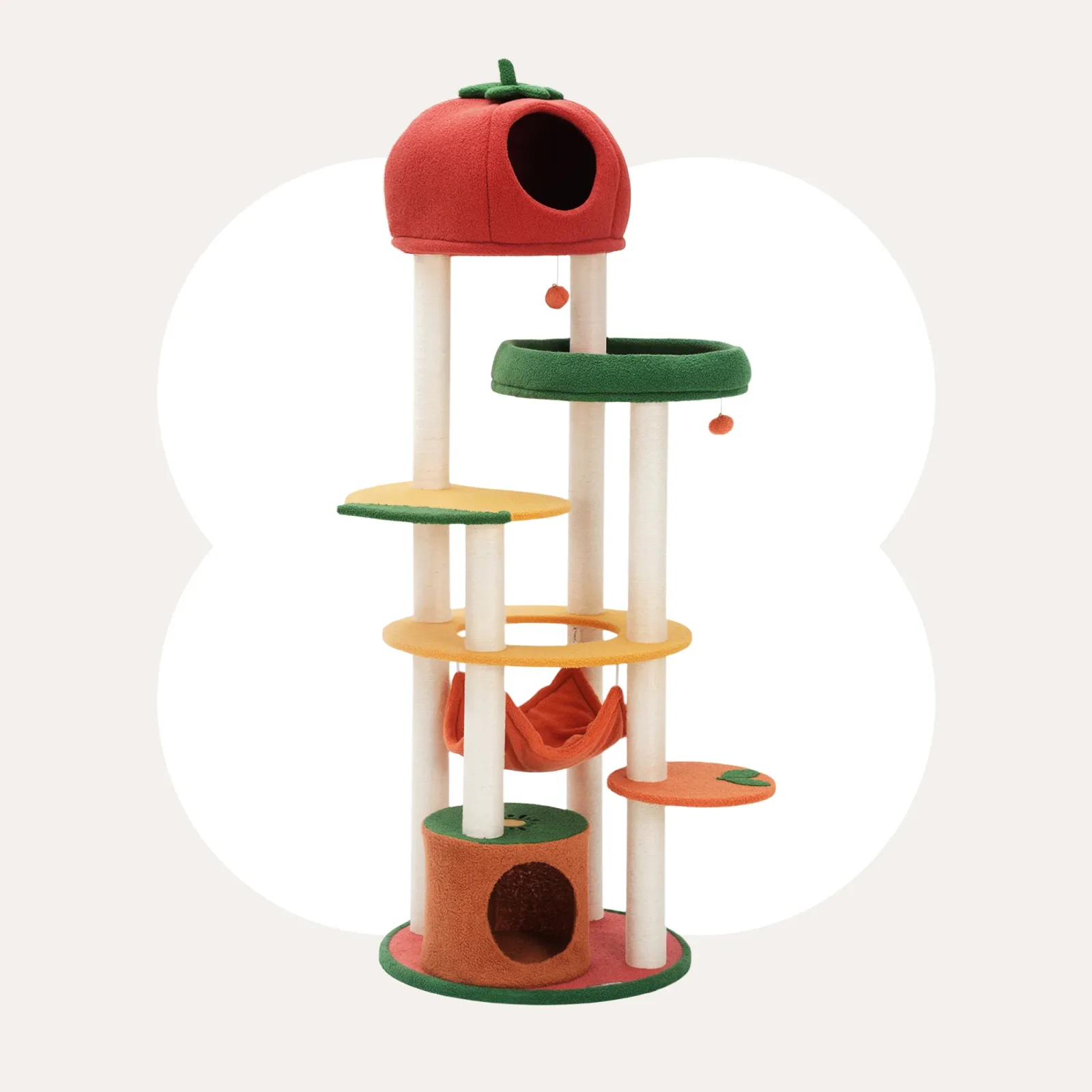 71" Fruit World Multi-Cat Tree - Image 2