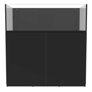 76 Gallon Shallow External Overflow Rimless Tank w/ Black Stand - Fiji Cube