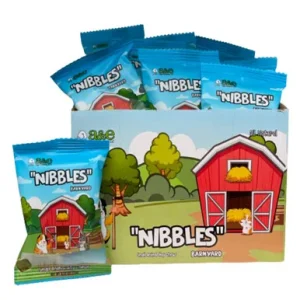 A & E Cages Barnyard Nibbles Hay Chew Small Animal Bites Round, 1ea/32Pc Display Singles