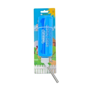 A & E Cages Nibbles Critter Quencher Hanging Water Bottle Blue 8 oz