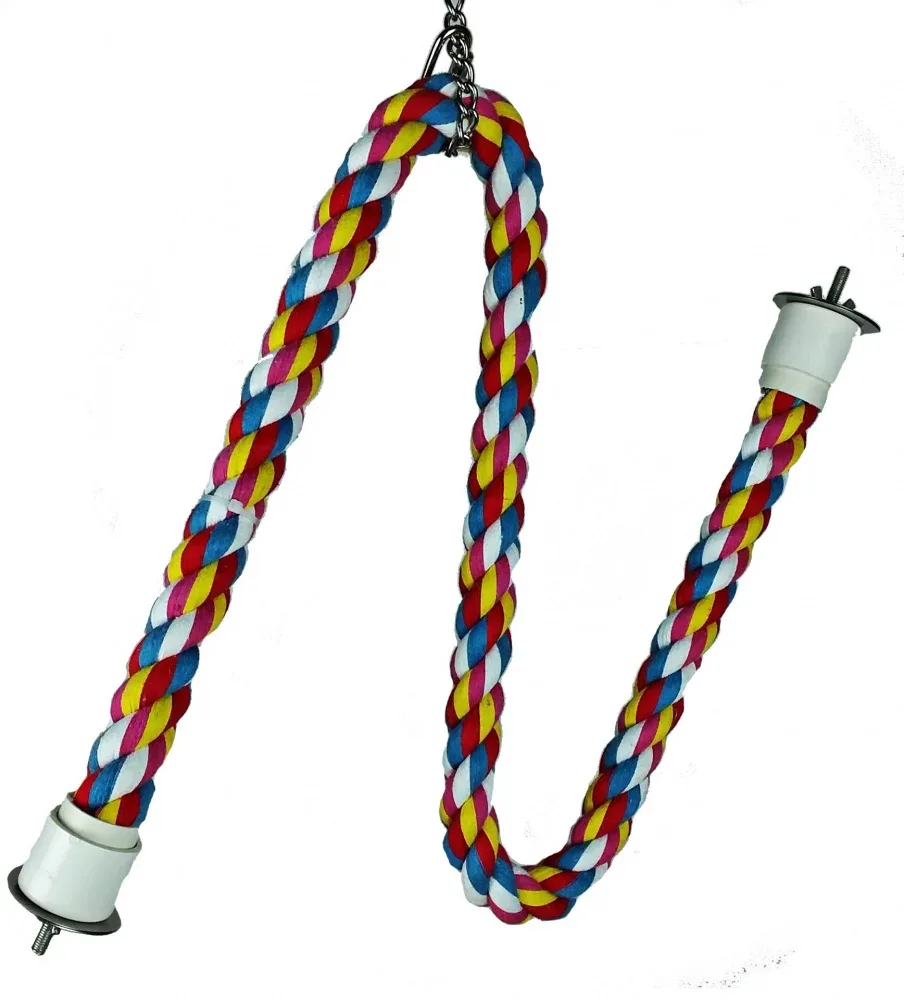 A & E Happy Beaks Cotton Cable Perch Bird Cage Accessory - Image 2