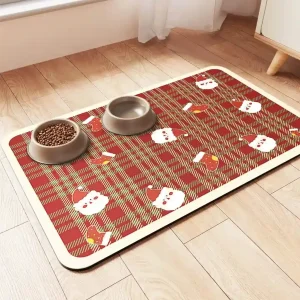 Absorbent Pet Feeding Mat – Waterproof, Non-Slip, Quick Dry for Dogs & Cats