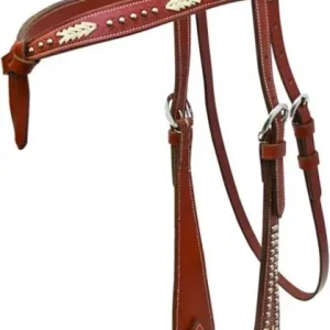 Action Knotted Browband Headstall Pecan