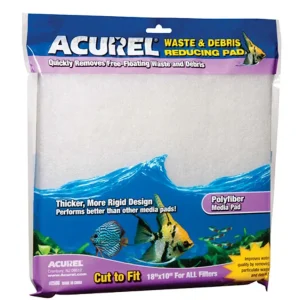 Acurel Cut to Fit Poly Fiber Filter Media Pad White 18 in x 10 in