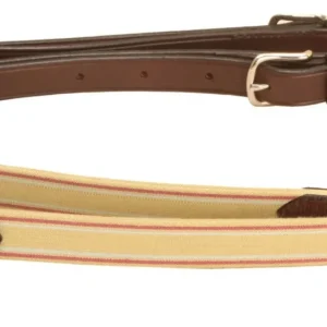 Adjust Leather/Elastic Side Rein 38-42 Br