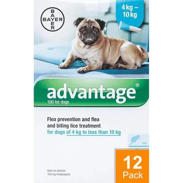 Advantage Aqua Dogs 8.8-22lbs (4-10kg) - 12 Pack