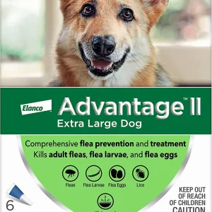 Advantage Ii Dog Extra Large, Blue 6 ct